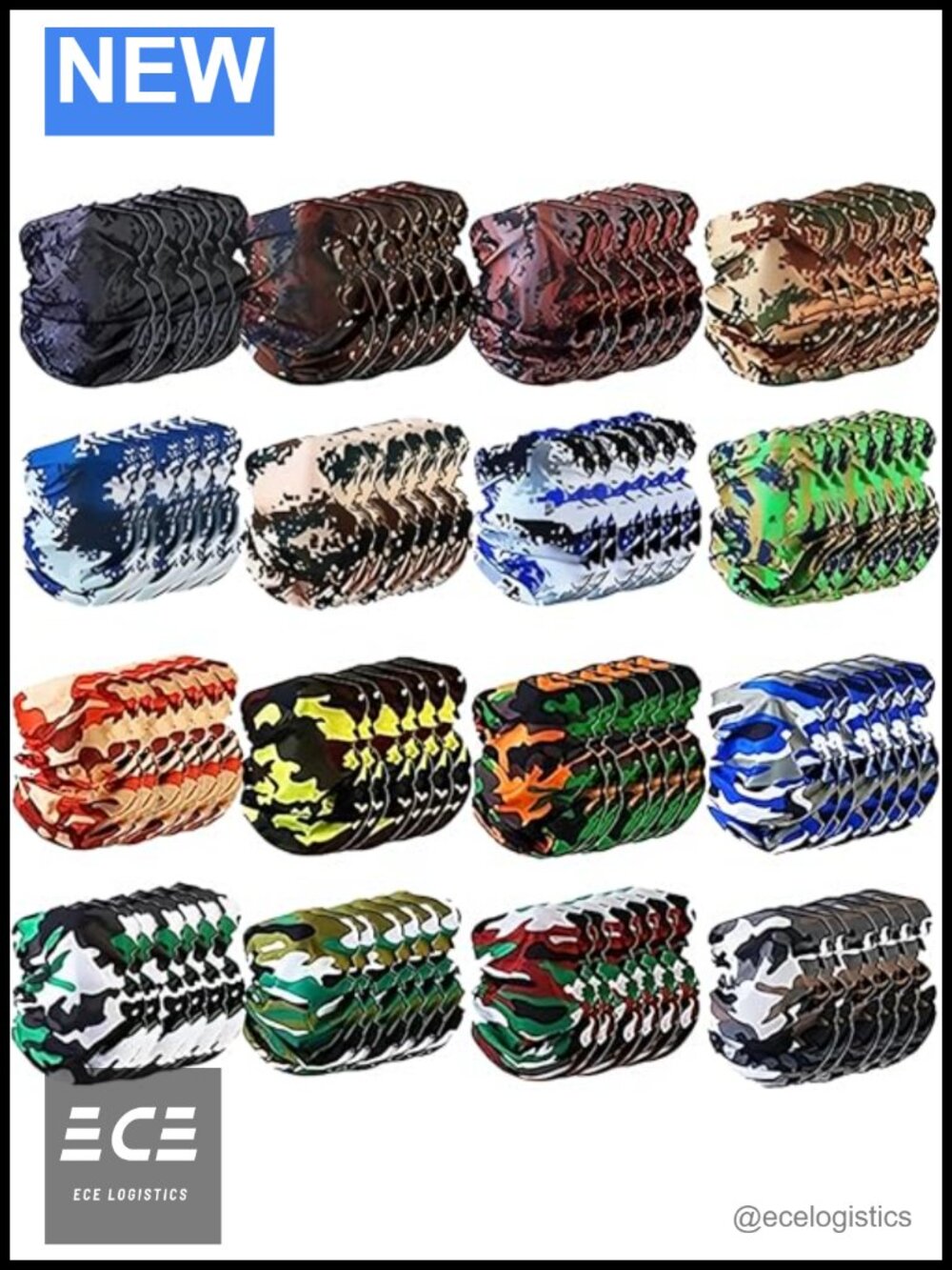 30 Pack Neck Gaiters Headband Scarf 100% Polyester Unisex Washable